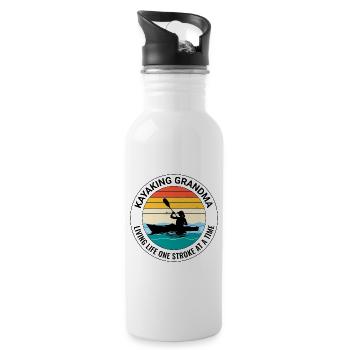 kayak Gradma Kayak Canoë Kayak Drôle - Gourde avec paille intégrée - blanc - Droite