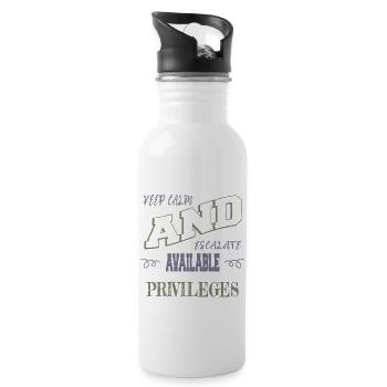anonymous expect us gift idea - Water bottle with straw - white - Right