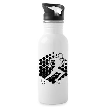 Jogging de fitness pour femmes Jogging pour hommes - Gourde avec paille intégrée - blanc - Droite