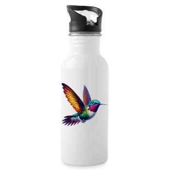 Kolibri - Trinkflasche mit integriertem Trinkhalm - Weiß - Rechts