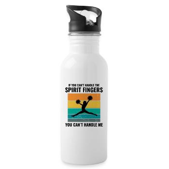 Cheerleader Cheerleading Girl Cheering Cheer Squad - Water bottle with straw - white - Right