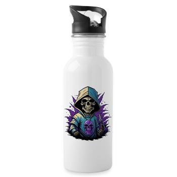 Death in the hood - Water bottle with straw - white - Right
