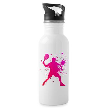 Racquetball Games Pickleball Games Racquetball - Water bottle with straw - white - Right