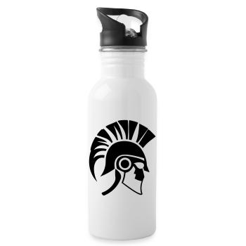 Sparta Spartanischer Krieger - Trinkflasche mit integriertem Trinkhalm - Weiß - Rechts