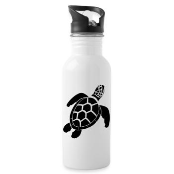 tortoise - Water bottle with straw - white - Right