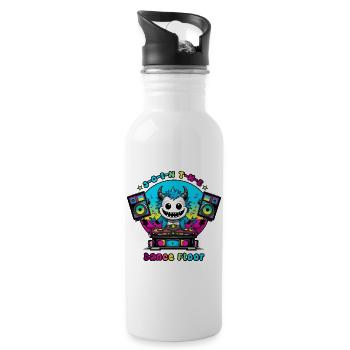 Disco Monster - Water bottle with straw - white - Right