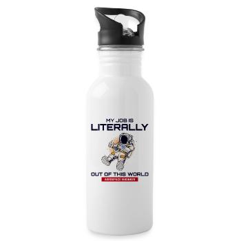 Aerospace Engineer Astronautical Rocket Scientist - Water bottle with straw - white - Right