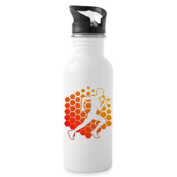Running Men's Race Women's Fitness Jogging - Water bottle with straw - white - Right