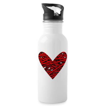 ANNIVERSARY. HAPPY BIRTHDAY. HAPPY BIRTHDAY. - Water bottle with straw - white - Right