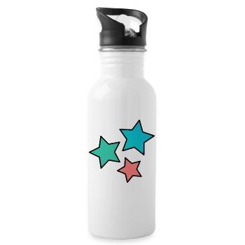 GELIEBTE. VIELEN DANK. DANKE HERRIN - Trinkflasche mit integriertem Trinkhalm - Weiß - Rechts