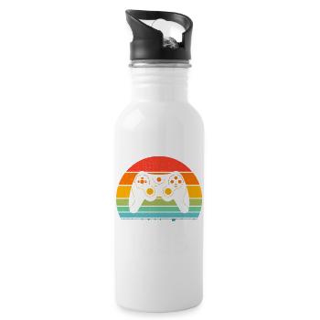 1999 Birthday Gift For All Gamers 1999 - Water bottle with straw - white - Right