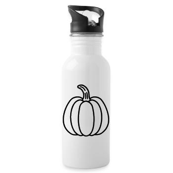 pumpkin - Water bottle with straw - white - Right