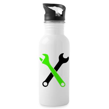 Tool Wrench 1 - Water bottle with straw - white - Right