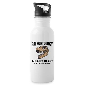 Fossilienjagd Paläontologie Dinosaurier Prähistorisch - Trinkflasche mit integriertem Trinkhalm - Weiß - Rechts
