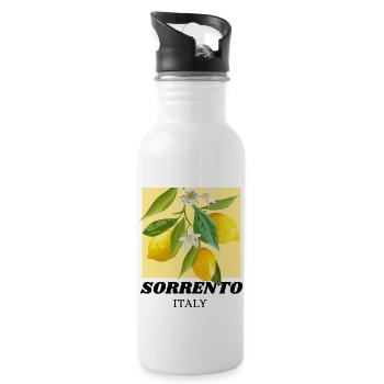 Sorrento Italy lemon - Water bottle with straw - white - Right