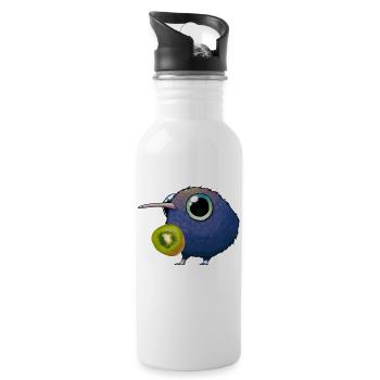 kiwi The Beast - Trinkflasche mit integriertem Trinkhalm - Weiß - Rechts