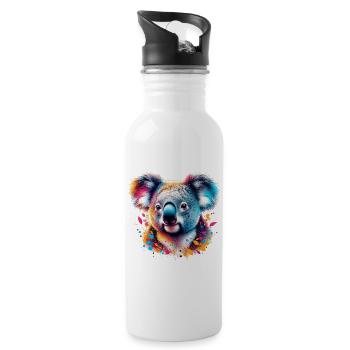 Koala - Gourde avec paille intégrée - blanc - Droite