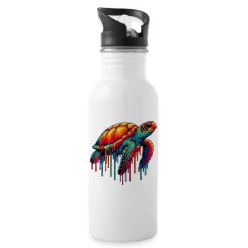 Turtle - Water bottle with straw - white - Right