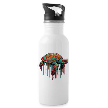 Turtle - Water bottle with straw - white - Right