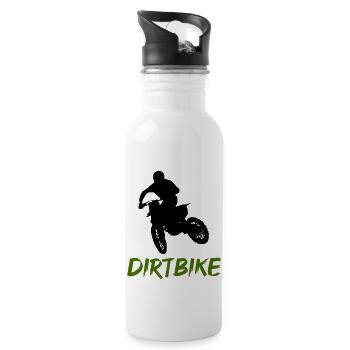 moto tout-terrain - Gourde avec paille intégrée - blanc - Droite