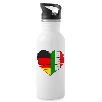 Italia Italian Germany Italy - Water bottle with straw - white - Right