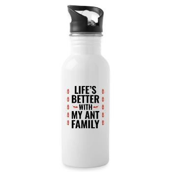 Ant Keeper Ant Lover Entomologist Insect Collector - Water bottle with straw - white - Right