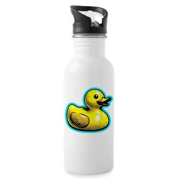 Caneton Canard Canard Canard - Gourde avec paille intégrée - blanc - Droite
