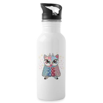 Zezette - Trinkflasche mit integriertem Trinkhalm - Weiß - Rechts
