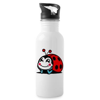 Ladybird - Water bottle with straw - white - Right