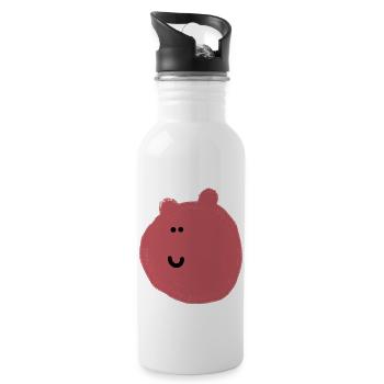 Miro (Roter Ball) - Trinkflasche mit integriertem Trinkhalm - Weiß - Rechts