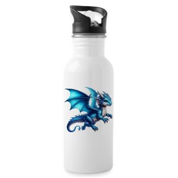 Dragon - Water bottle with straw - white - Right