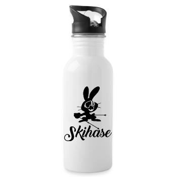 Ski fahren Ski Motiv für Schi Fahrer Schifahrer - Trinkflasche mit integriertem Trinkhalm - Weiß - Rechts