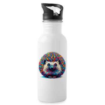 Igel - Trinkflasche mit integriertem Trinkhalm - Weiß - Rechts