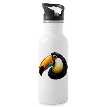 Toucan - Water bottle with straw - white - Right