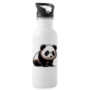 Panda - Water bottle with straw - white - Right