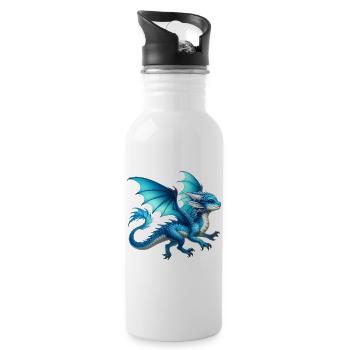 Dragon - Water bottle with straw - white - Right