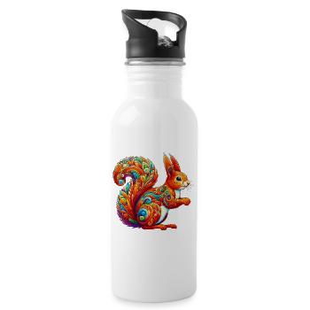 Squirrel - Water bottle with straw - white - Right