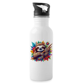 Sloth - Water bottle with straw - white - Right