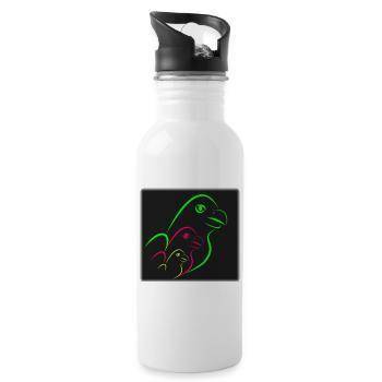 anniversary. Anniversary Decade. humor. funny - Water bottle with straw - white - Right