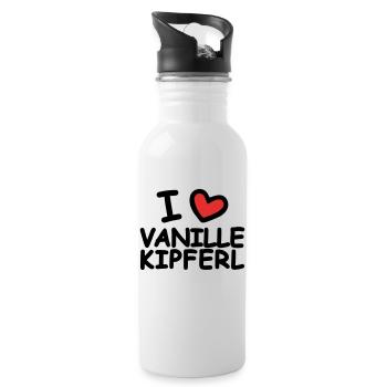 I Love Vanilla Crescents - Water bottle with straw - white - Right