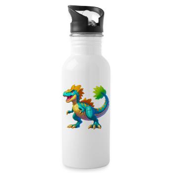Dinosaur - Water bottle with straw - white - Right