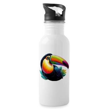 Toucan - Water bottle with straw - white - Right