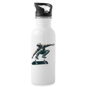 Skater - Water bottle with straw - white - Right