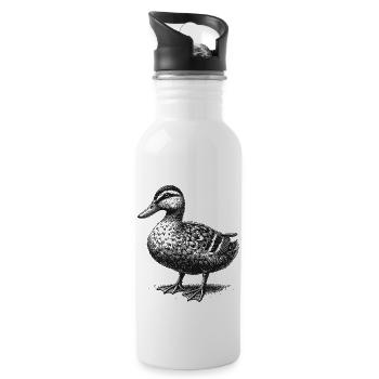 Canard - Gourde avec paille intégrée - blanc - Droite