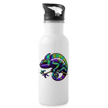 Caméléon - Gourde avec paille intégrée - blanc - Droite