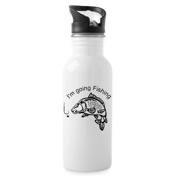 Carpfishing - Trinkflasche mit integriertem Trinkhalm - Weiß - Rechts