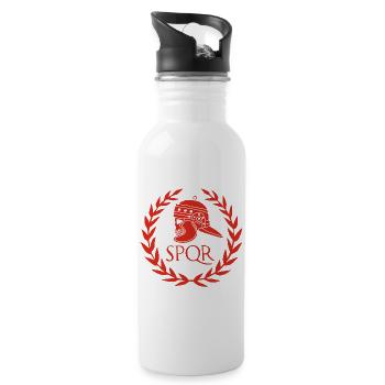 Roman Empire and the Red Skull - Water bottle with straw - white - Right