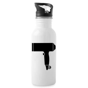 Hair dryer - Water bottle with straw - white - Right