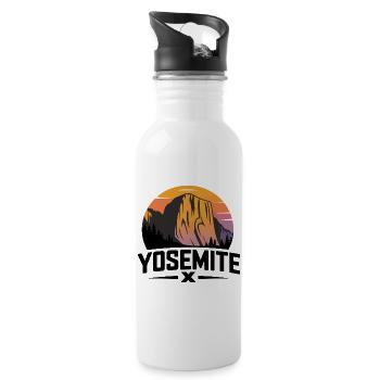 Yosemite X Logo d’extérieur moderne - Gourde avec paille intégrée - blanc - Droite