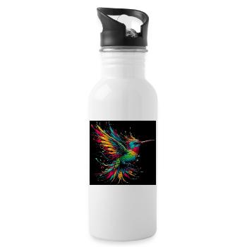 Kolibri - Trinkflasche mit integriertem Trinkhalm - Weiß - Rechts